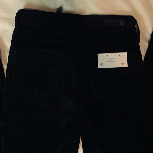 NWT Janis Black Velvet Flare AG Pants - Picture 5 of 7